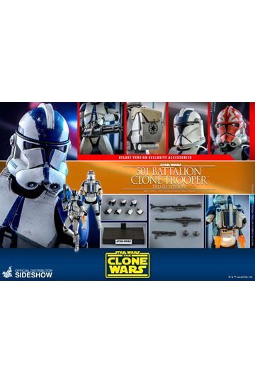 HOT TOYS - Star Wars The Clone Wars Actionfigur 1/6 501st Battalion Clone Trooper (Deluxe) 30 cm