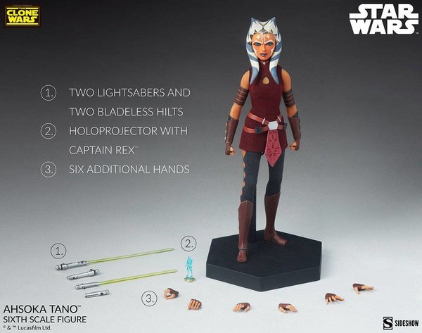PREORDER: SIDESHOW COLLECTIBLES - Star Wars The Clone Wars Actionfigur 1/6 Ahsoka Tano 27 cm